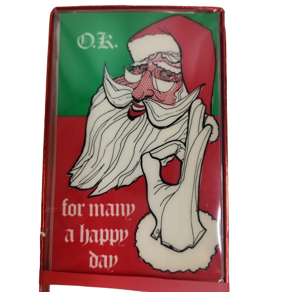 Vintage Christmas Gift Box 3 Mens Handkerchiefs Permanet Press Stocking Stuffers - Picture 3 of 4